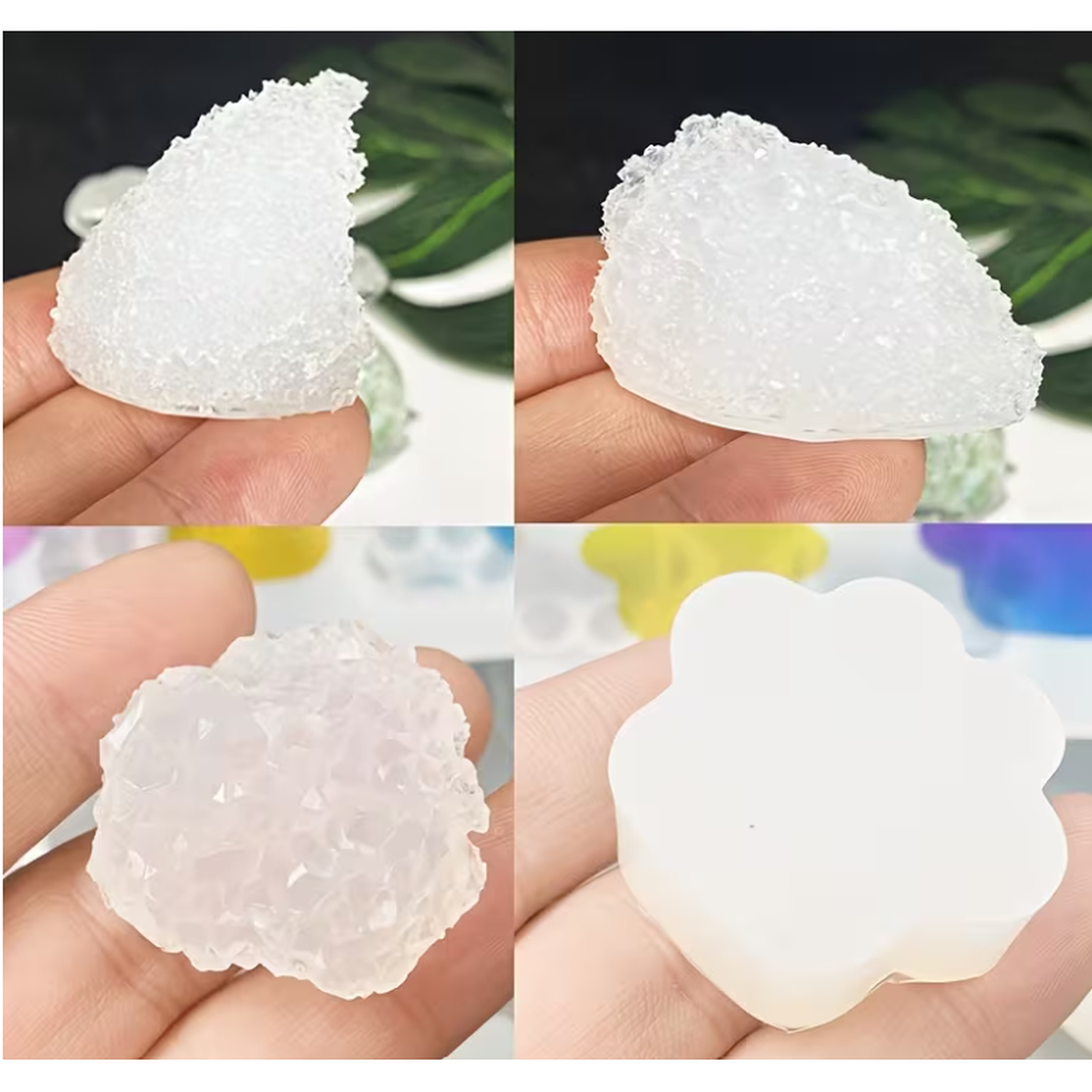 Dog paw - crystals silicone mold