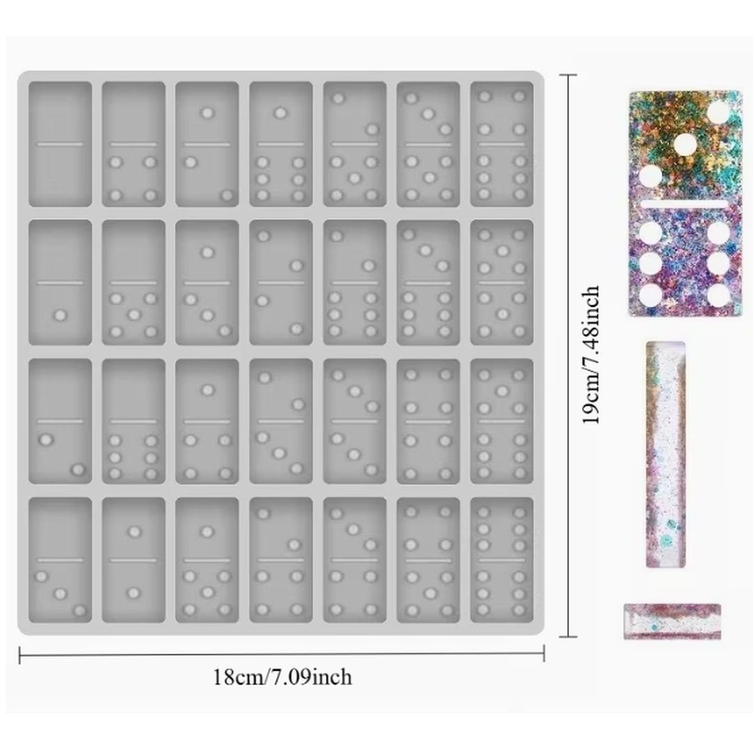 Domino set silicone mold