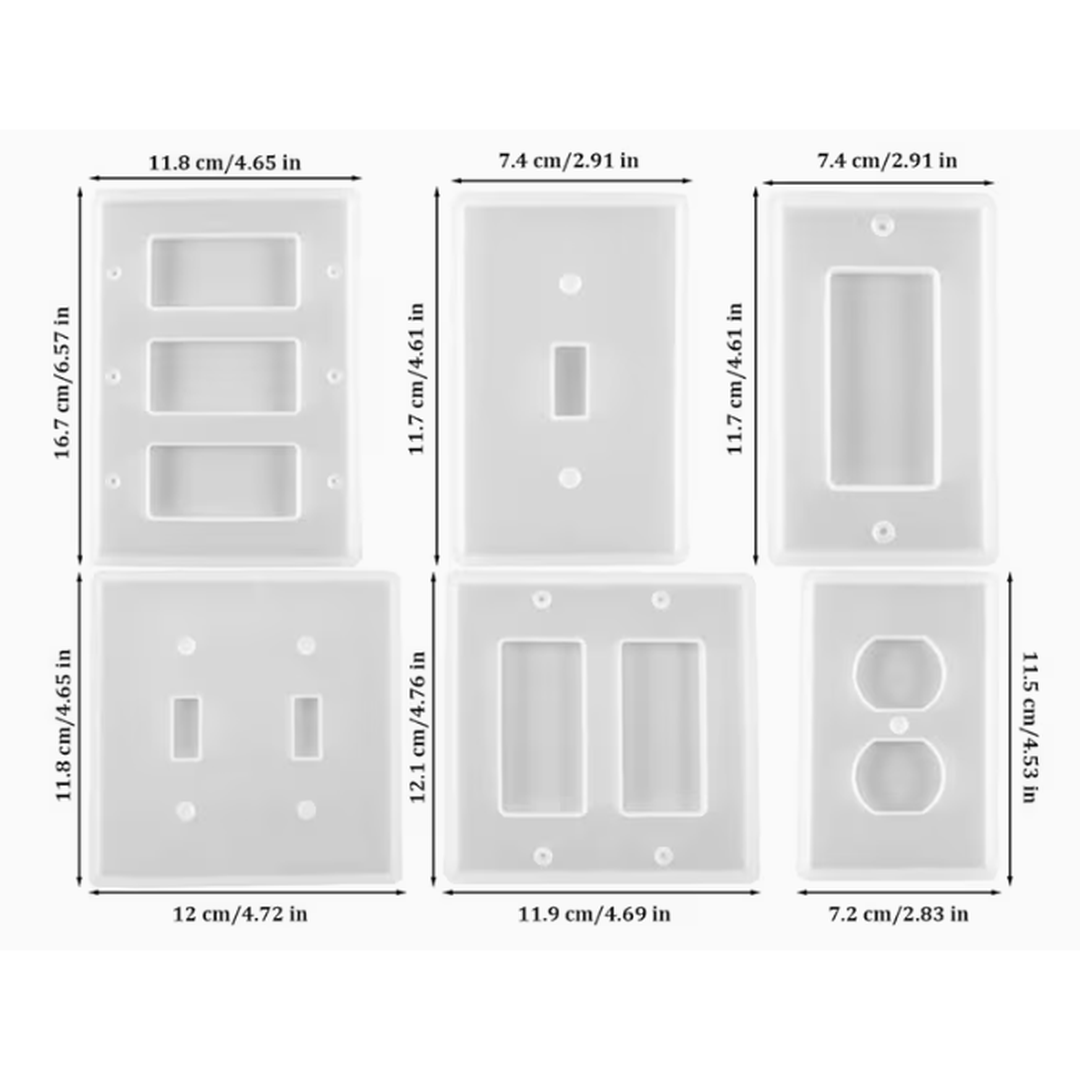 Light switch cover silicone mold